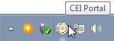 the CEI Portal icon in the taskbar